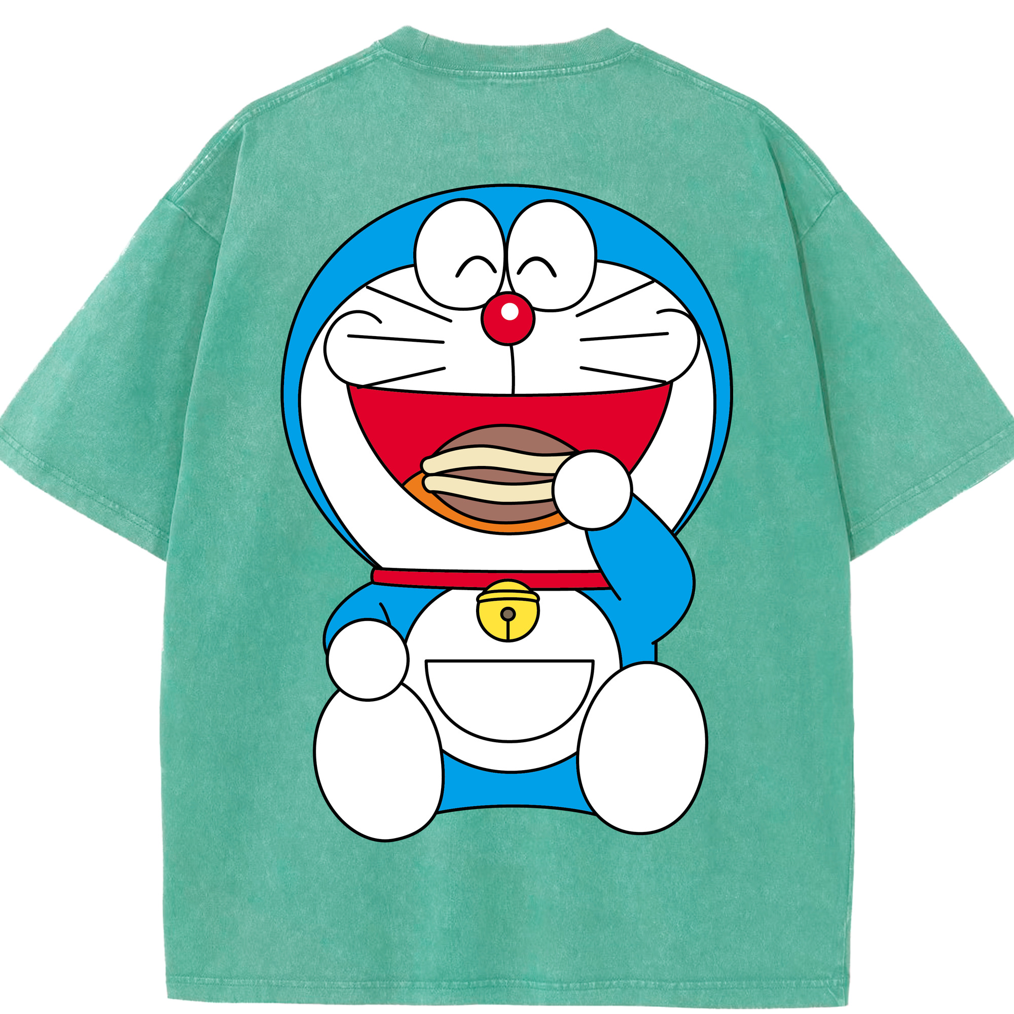 （画像用） ドラえもん Doraemon 綿100% ヴィンテージ風 半袖Tシャツ（背面プリント）